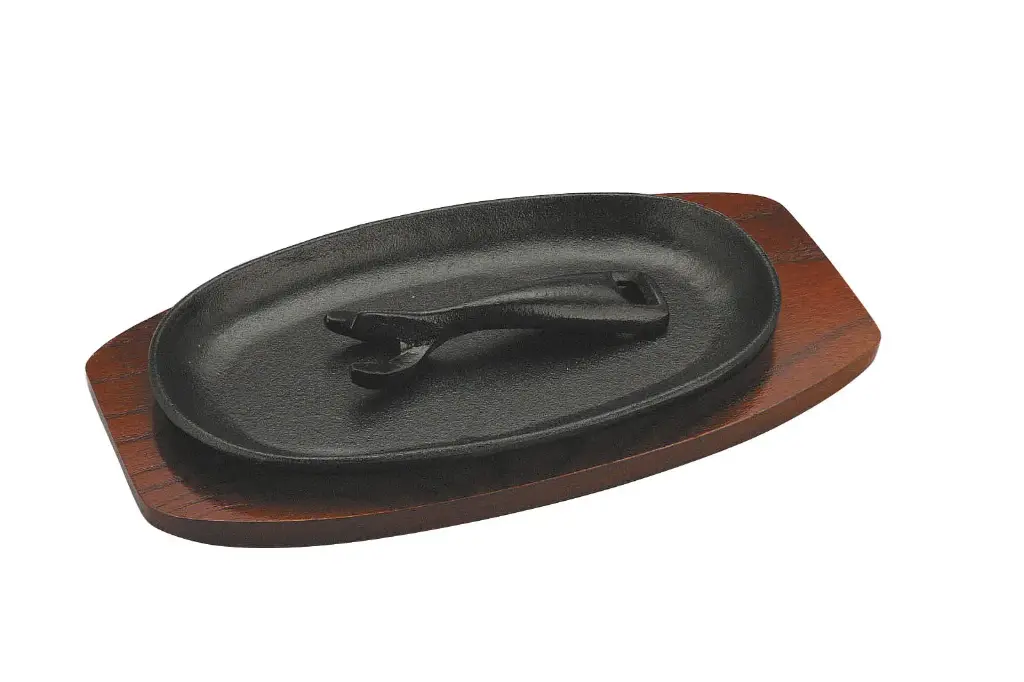 Fuente Oval Hierro B/Madera 240X140 Mm.