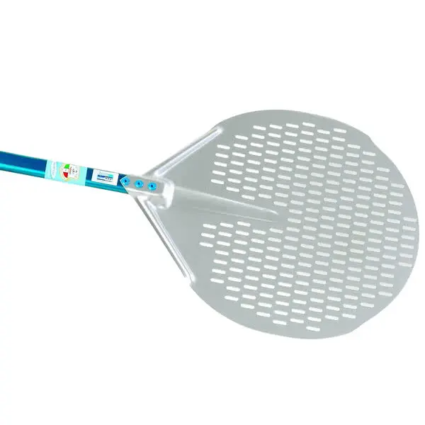Pala Pizza Alum. Perforada Redonda 33 Cm.