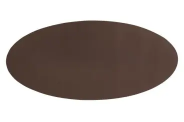 Centro De Mesa Simil Piel Oval Marron 70X33 Cm.