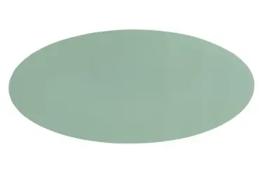 Centro De Mesa Simil Piel Oval Verde 70X33 Cm.