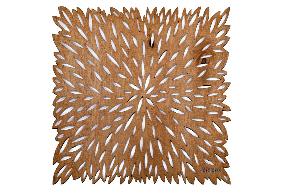Mantel individual Abedul miel cuadrado 36x36 cm