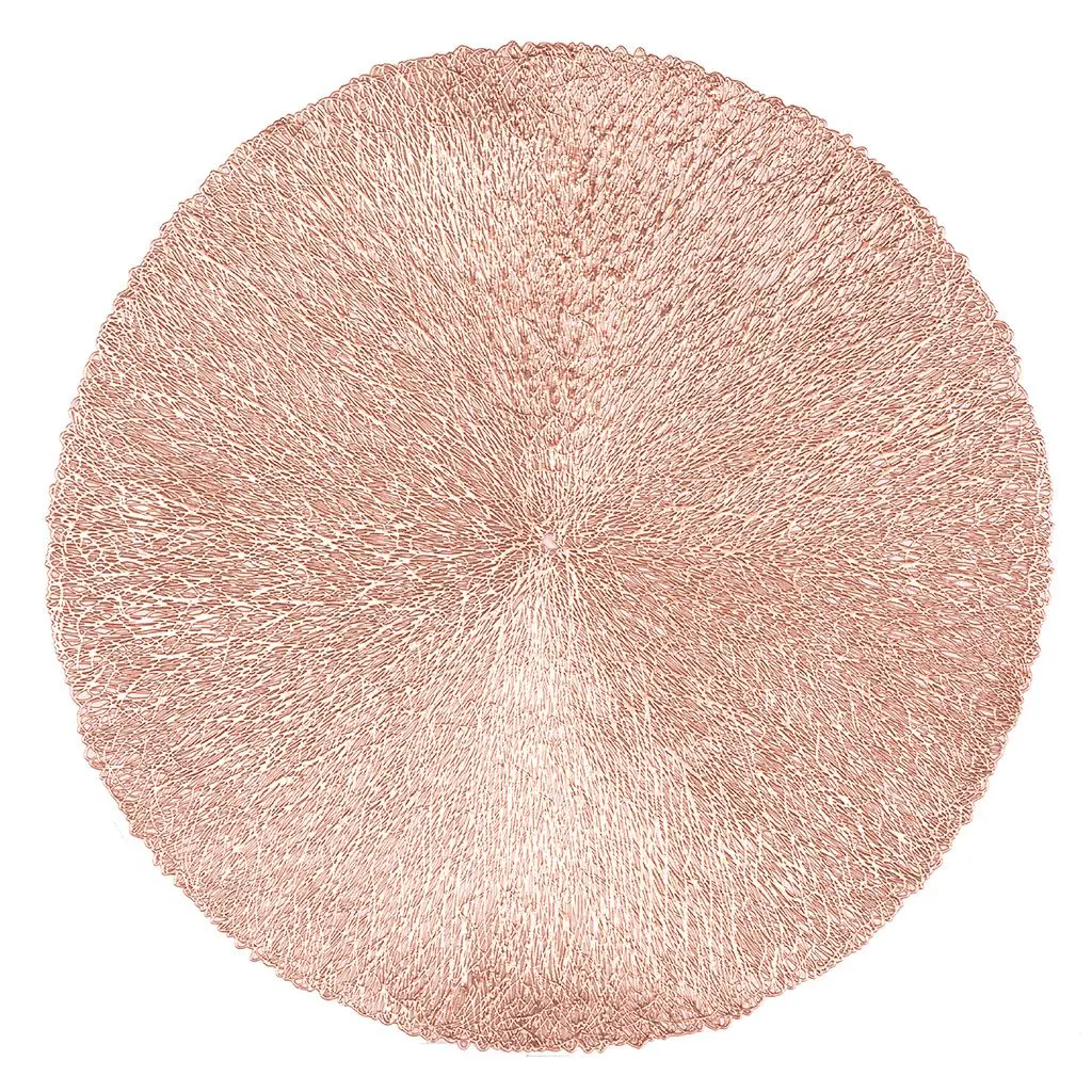Mantel individual capellini oro rosa redondo 38 cm