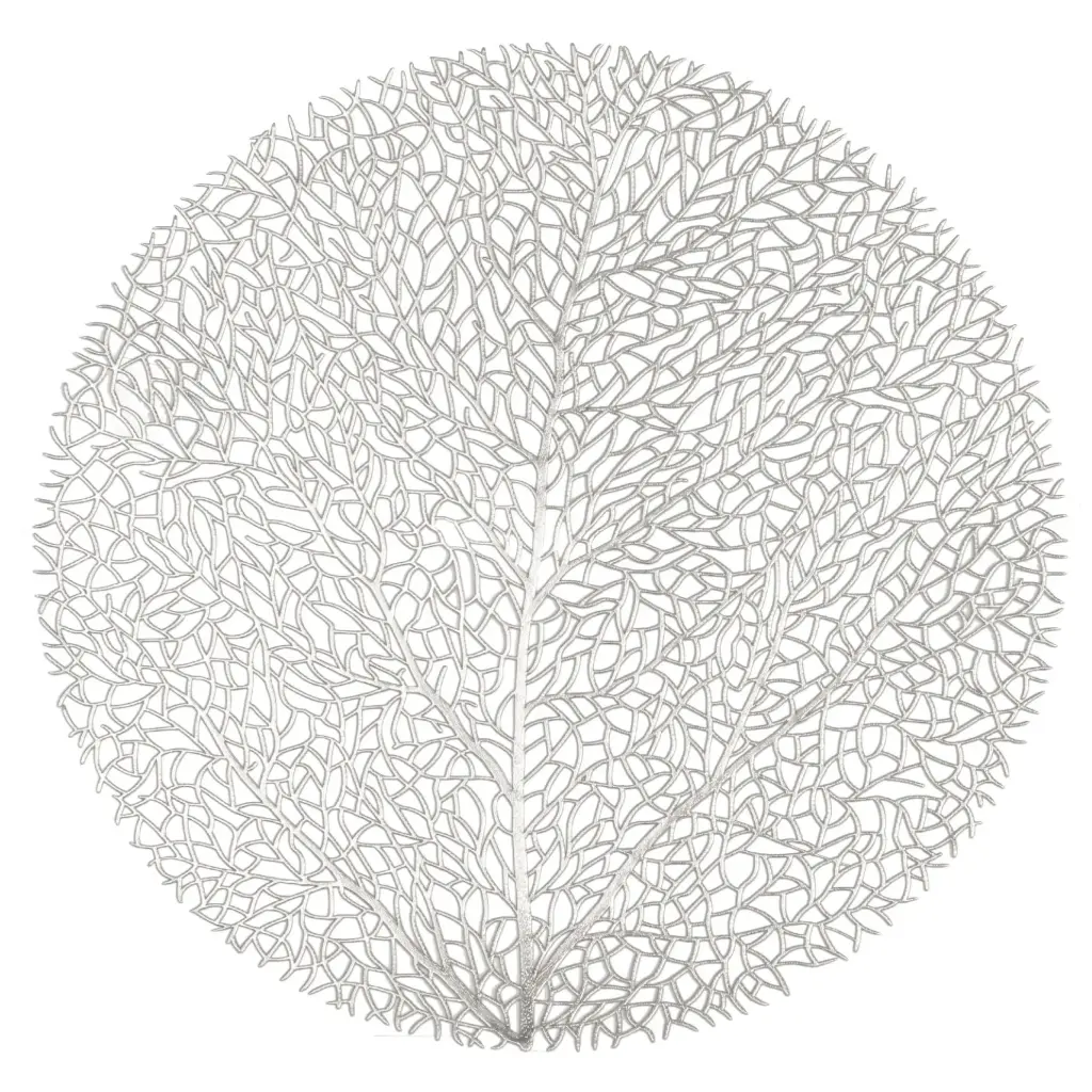 Mantel individual capellini plata redondo 38 cm