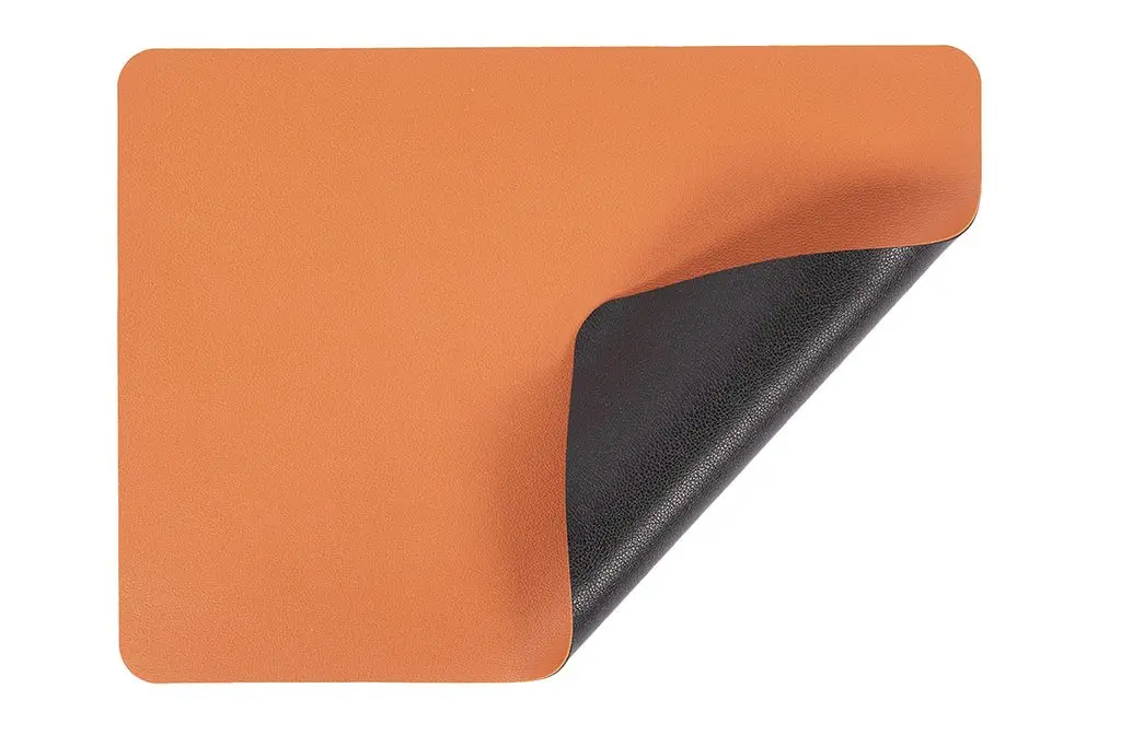 Mantel individual doble Cara Tramontana caramelo-negro rectangular 44x32 cm
