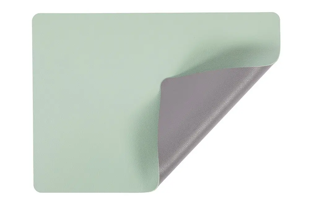 Mantel individual doble Cara Tramontana verde-gris rectangular 44x32 cm