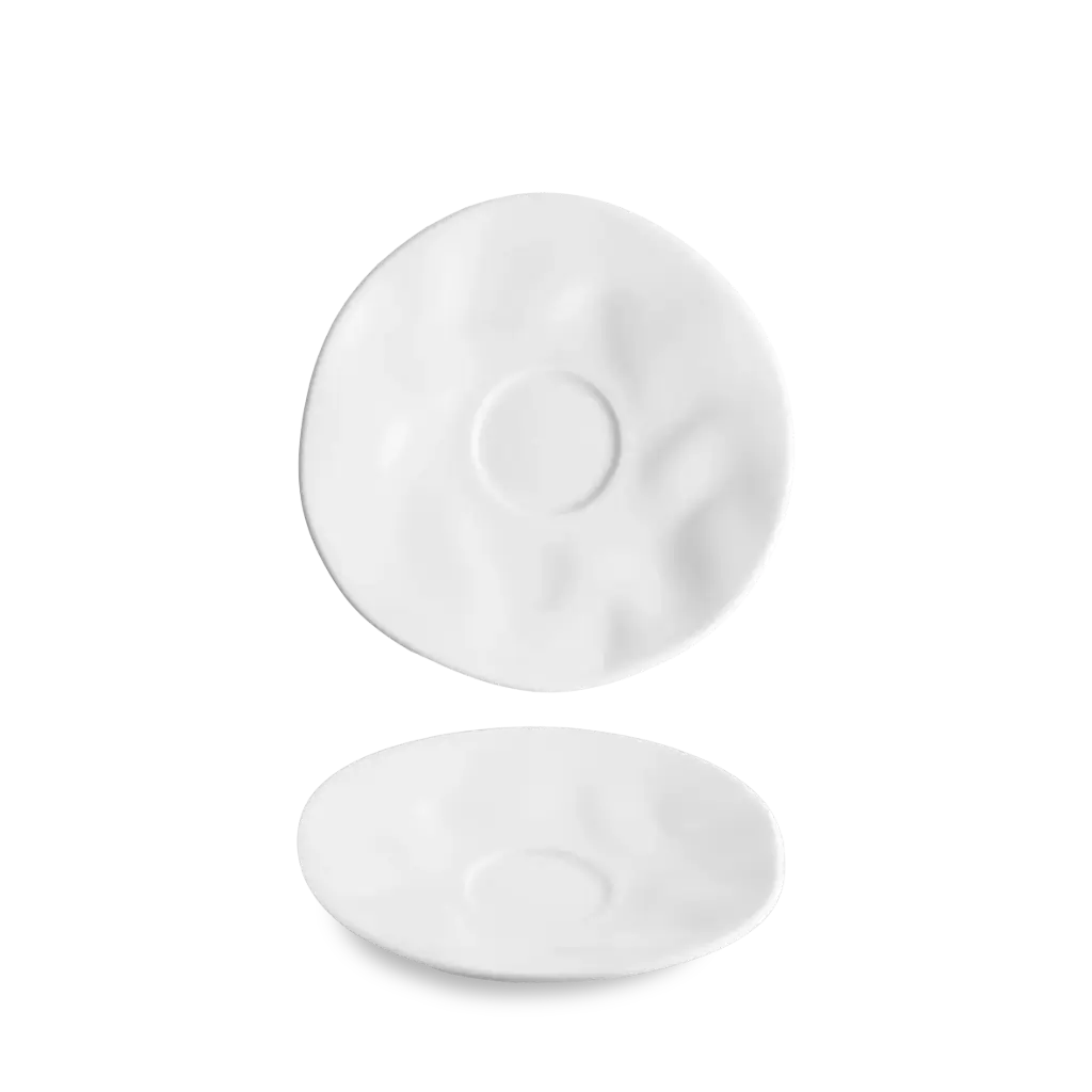 Plato moka Flamenco blanco 15 cm