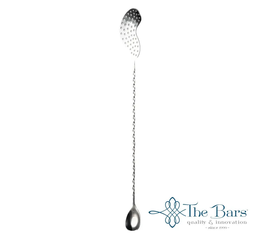 Cuchara cóctel torneada con strainer 40 cm