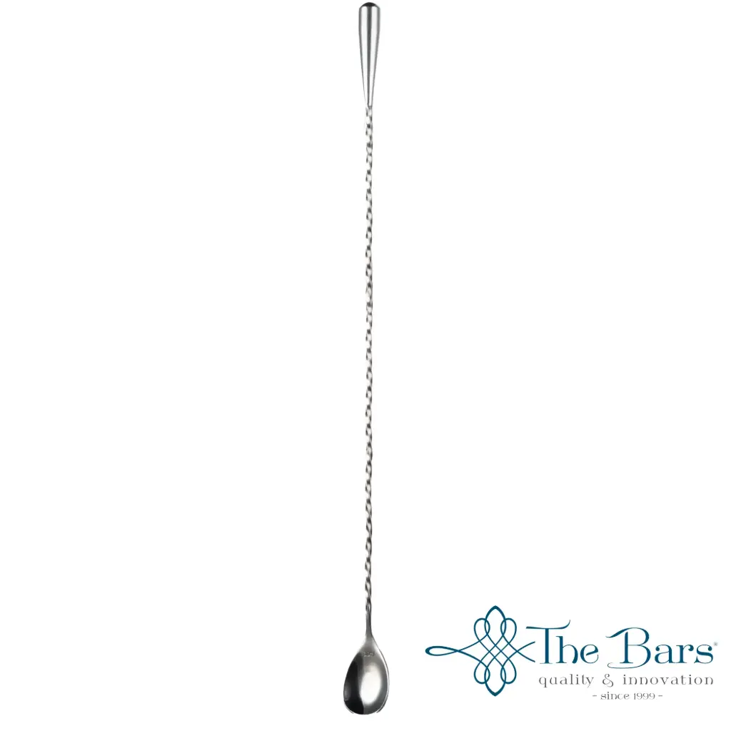 Cuchara cóctel torneada de acero inoxidable 40 cm
