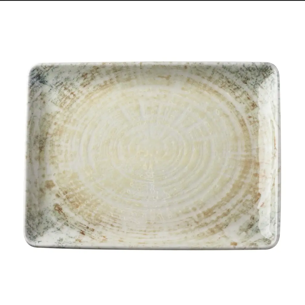 Fuente rectangular Fosil 23x17 cm