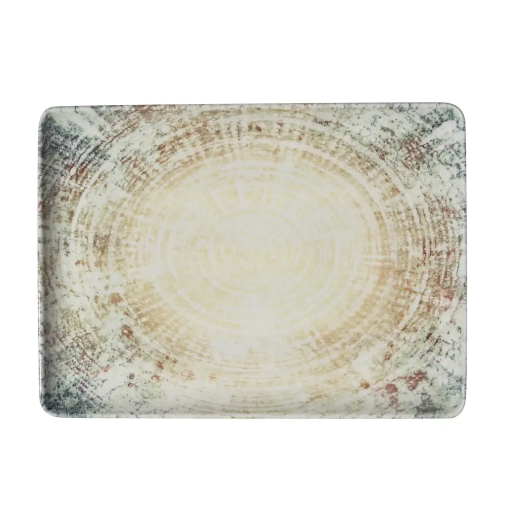 Fuente rectangular Fosil 30x22 cm