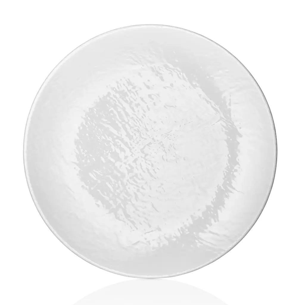 Plato buffet melamina Tilda blanco 45 cm