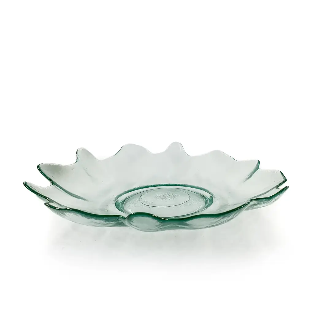 Plato de vidrio reciclado feston 33 cm