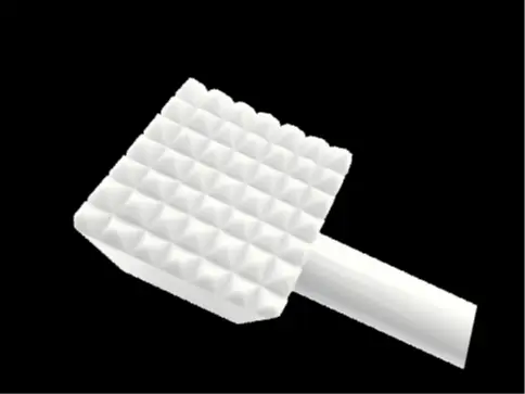 ZZ26 Aplastador Carne Fibra Blanco 35x10x7,5 cm.                      