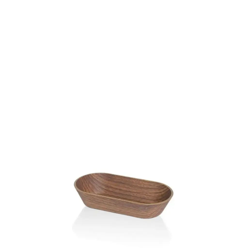 Fuente oval PS madera 15x8 cm