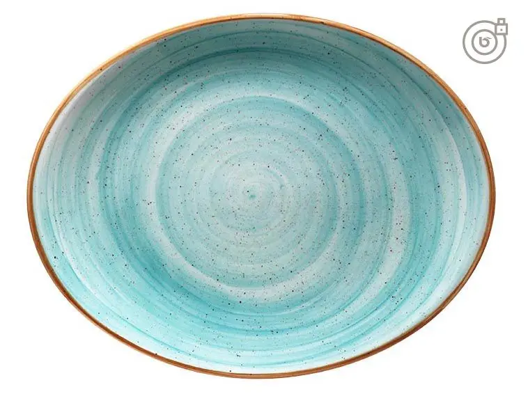 Zz26 Fuente Oval  Aqua 25X19X2 Cm.