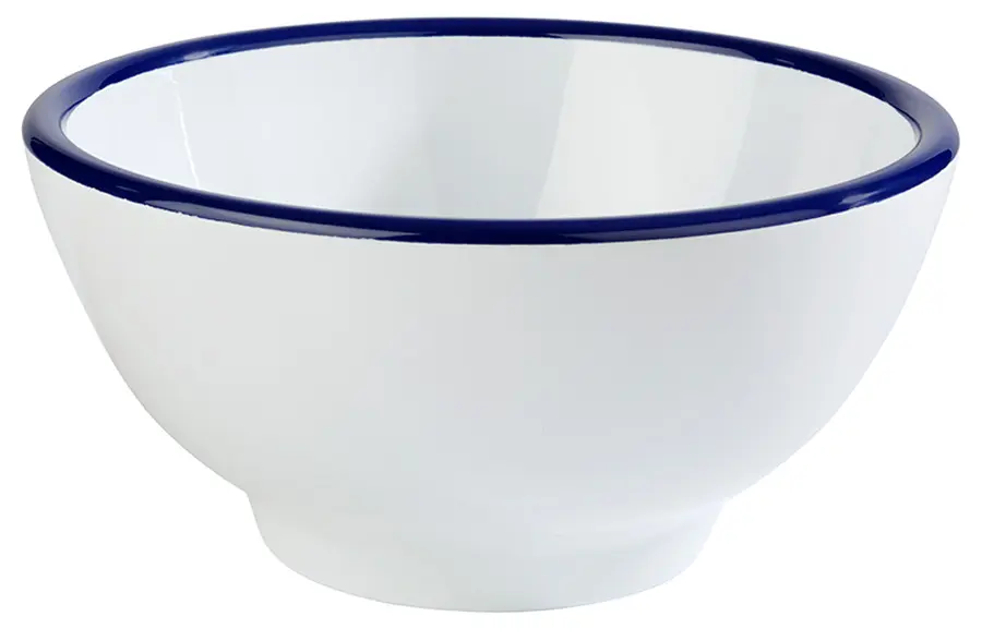 Ensaladera Enamel Look melamina filo azul 20x10,5 cm