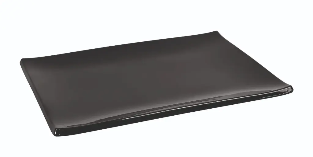 Fuente rectangular Criollo negra melamina 29,5x20,5x2,5 cm