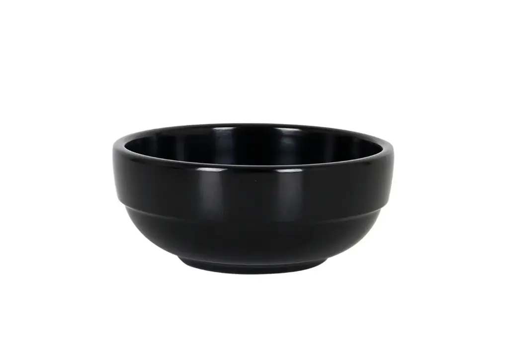 Bol apilable melamina negro 14x5,5 cm