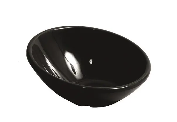 Ensaladera Trattoria negra melamina 21x5,4x10,5 cm