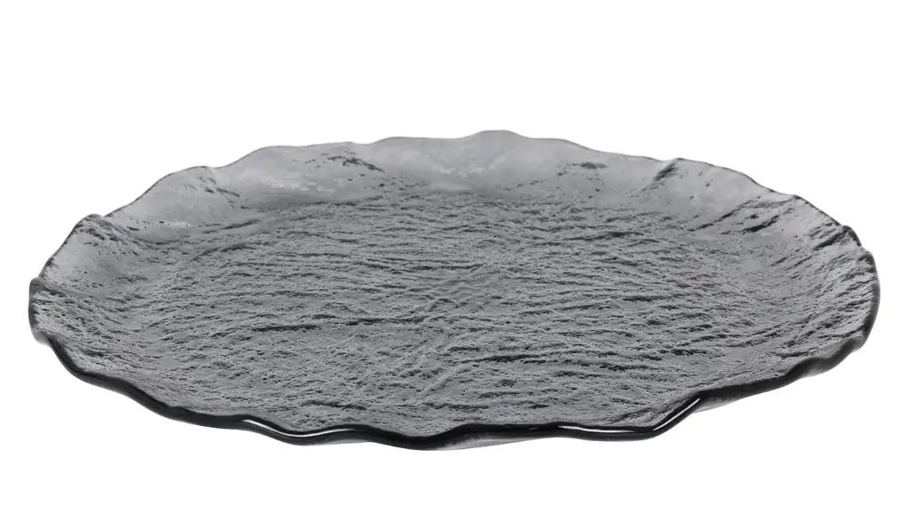 Zz26 Plato Presentacion Murano Platino 31,5X2 Cm.