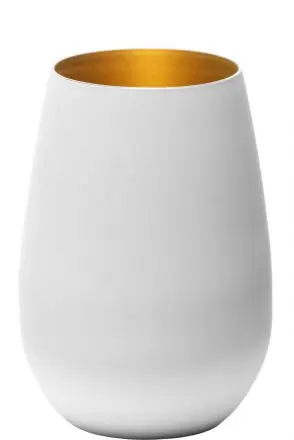 Vaso Blanco - Oro Elements Metalic 45.6Cl 8.5X12Cm