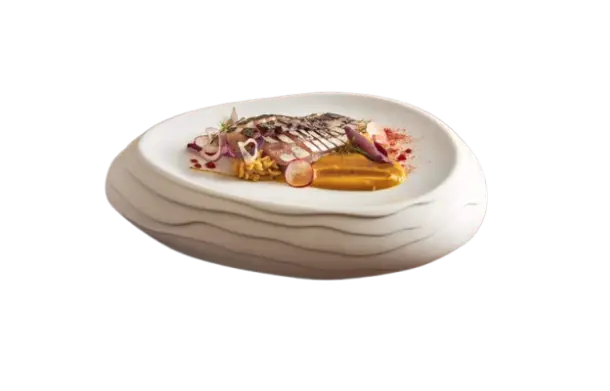 Fuente oval Terra blanca 26x19 cm