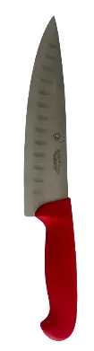 Cuchillo Cocinero Inyectado Alveolos Rojo 20 Cm. 