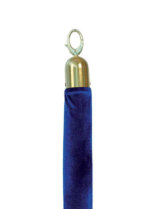 Cordon Separador Ganchos Dorados Azul 1.5 M.