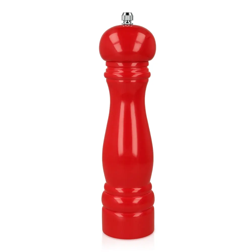 Molinillo Pimienta Madera Lacada Rojo 21 Cm.