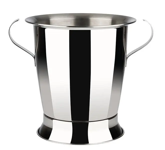 Champanera trophy de acero inoxidable 23x24 cm