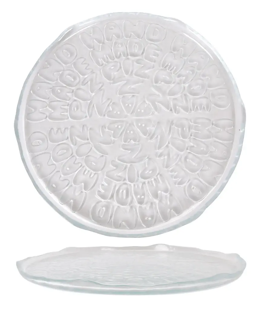 Plato pizza transparente 33 cm
