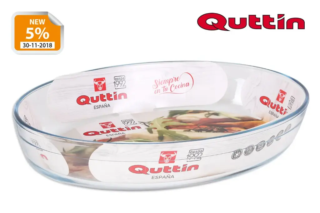 Fuente Horno Oval Vidrio  35X24 Cm.