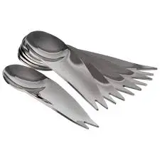 Cuchara / Tenedor Degustacion Inox. 10 Cm. 6 Unidades