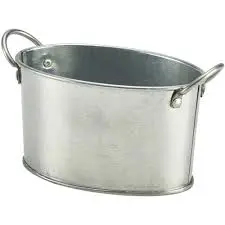 Cubo degustación galvanizado oval 12x8,5x6.5