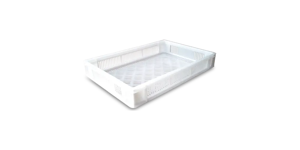 Cubeta manutención ranurada blanca 60x40x9 cm