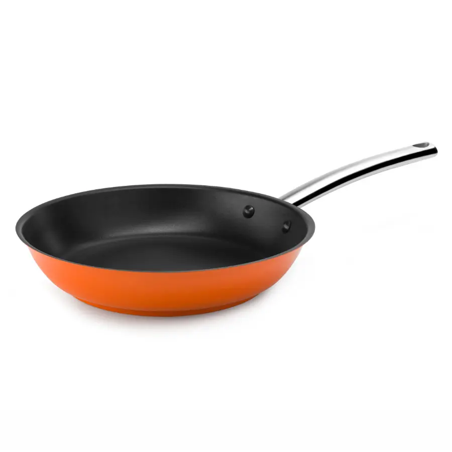 Sarten Profesional Antiadherente Coolline Naranja 24 Cm.