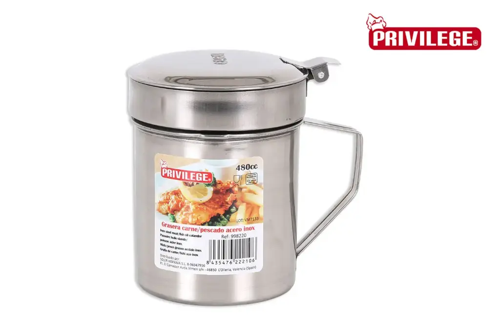 Grasera carne / pescado 480CC de acero inoxidable Quttin