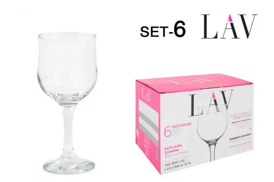 Copa de vino Tinto 240CC set de 6