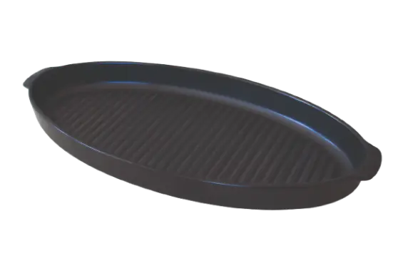 Fuente oval grill negra 47 cm