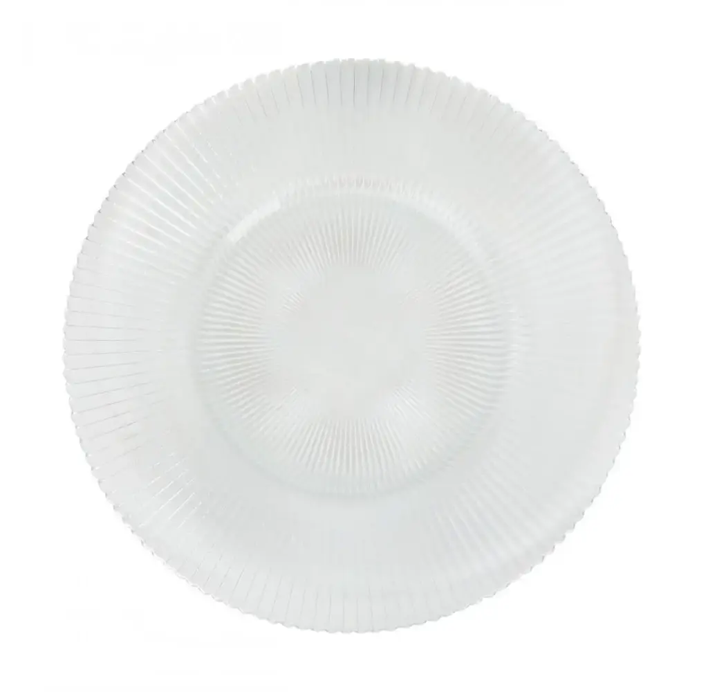 Plato llano Siddi transparente 22,5x1,5 cm