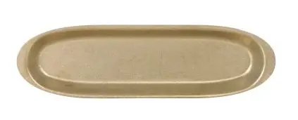 Fuente Oval Vintage Dorada 27X8 Cm.