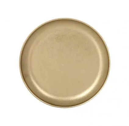 Plato Postre Vintage Dorado 20 Cm.
