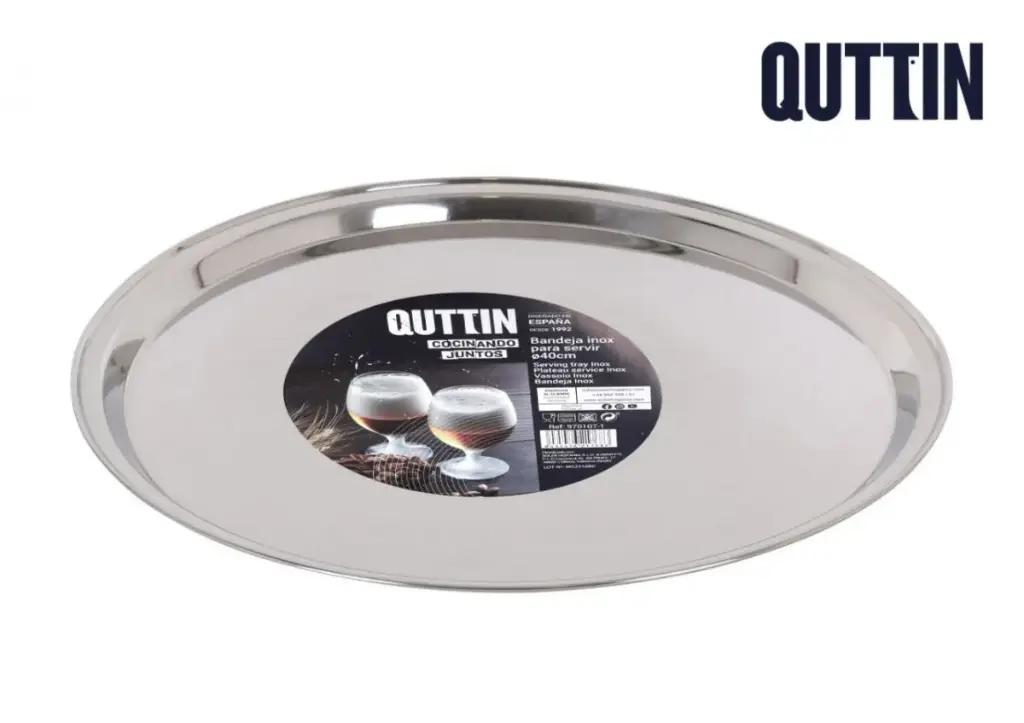 Fuente oval de acero inoxidable 40 cm