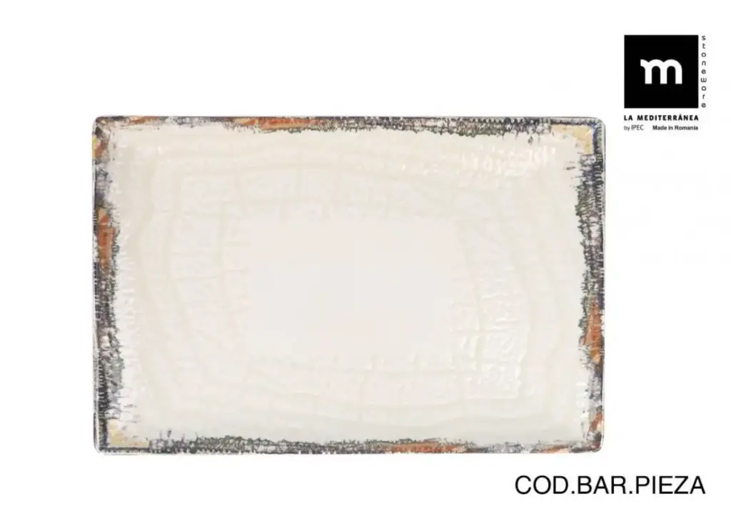 Fuente Rectangular Albus Elite Brillo 30X20 Cm. 