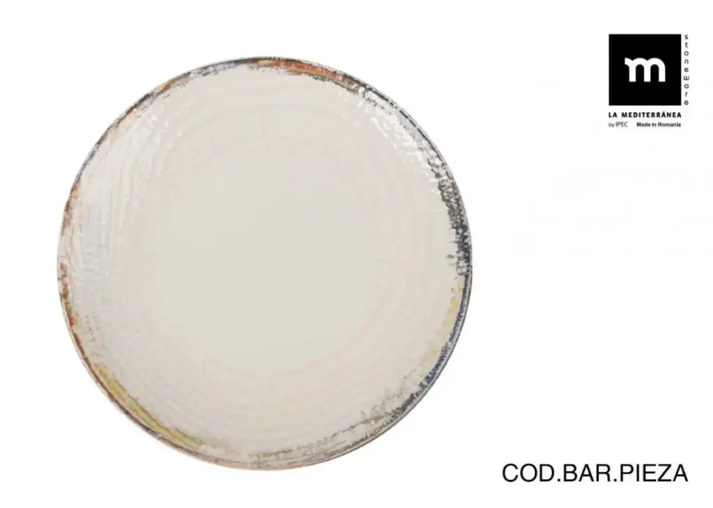 Plato llano Albus Monaco brillo 26 cm