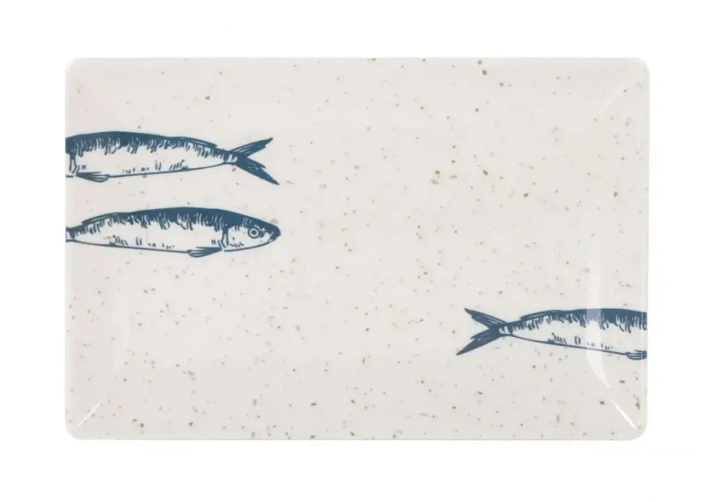 Fuente Rectangular Melamina Sardinas 30X20 Cm.