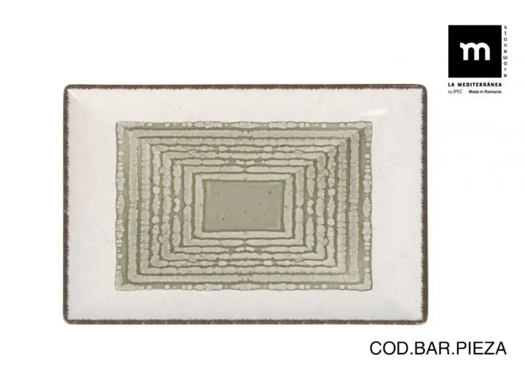 Fuente rectangular Occhio brillo 30x20 cm