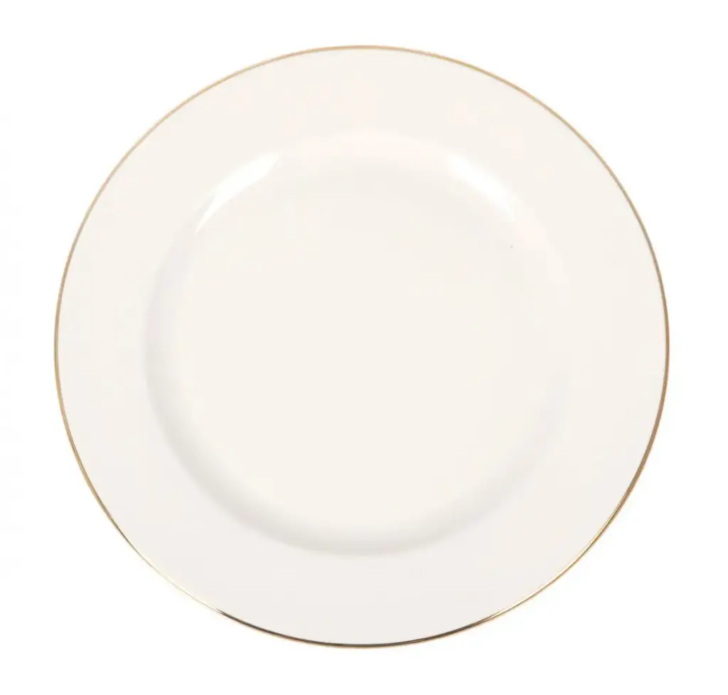 Plato Llano Banquet Filo Oro 25X2,5 Cm.