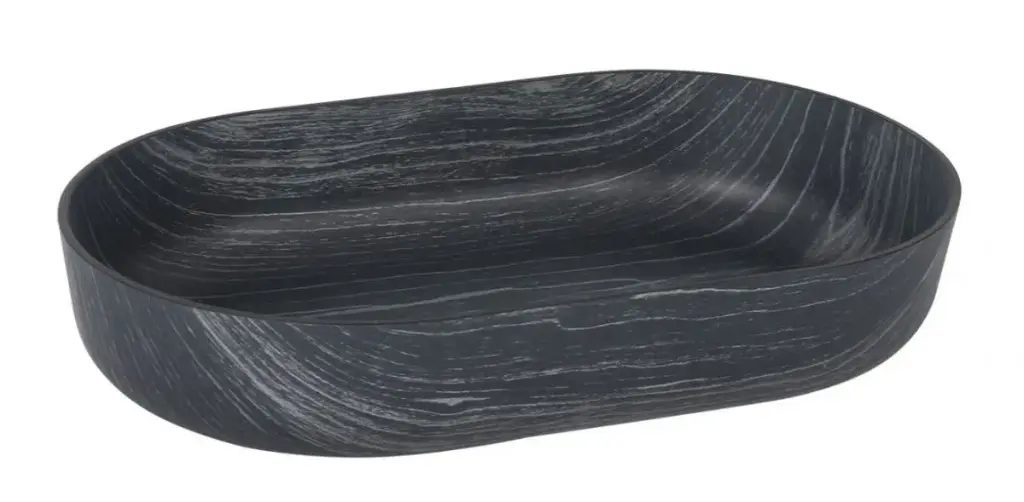 Fuente Oval Ps. Negra 25,5X15,5X5 Cm.