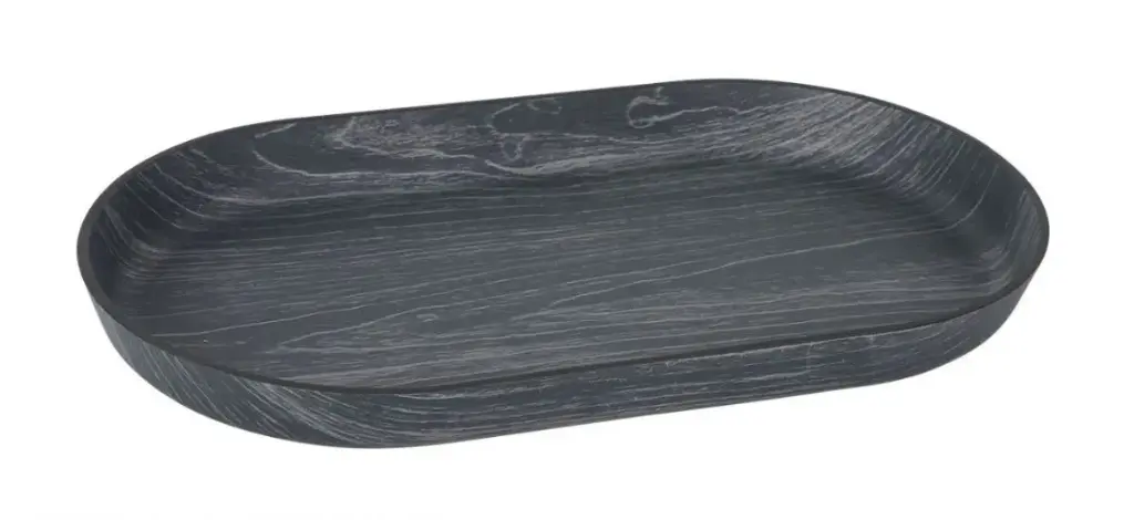 Fuente Oval Ps. Negra 28X15,5X2,5 Cm.